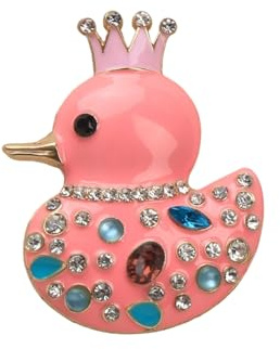 Leichte Kristall-Enten-Brosche, Kronen, Akzente, sichere Anstecknadel für Kleidung, Taschen, Hüte, Zubehör, Kleidung, Accessoires, Kristall-Brosche