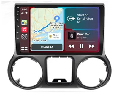Radio Navigator Satellite Navigator für Jeep Wrangler 3 JK 2010-2018 mit Bluetooth Fm Radio, USB, Aux, WiFi mit Bluetooth Mirror Link Am, 4 Kern 1G+16G