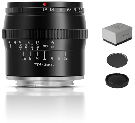 TTARTISAN 50 mm f1.2 APS-C Manueller Fokus Prime Objektiv für M43 Mount Kameraobjektiv
