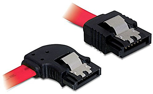Delock SATA 3 GB/S Kabel gerade auf Links gewinkelt 50 cm rot