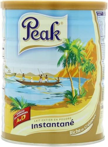 Peak Full Cream Milk Powder | Instant & Quick-Dissolving | Ideal for Tea, Coffee, Baking & Cooking | Long Life Whole Milk Powder for Everyday Use & Emergency Storage | 900g