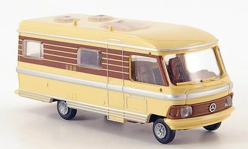 Hymer 660 Wohnmobil, beige, Modellauto, Fertigmodell, Rietze 1:87