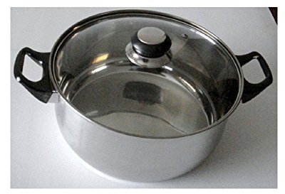 TREND'UP Faitout inox induction 24 cm - Argent - 4.5L - Sans revêtement - Compatible Lave-vaisselle