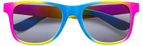 W WIDMANN MILANO Party Fashion 01103 - Brille Regenbogenfarbe, bunt, Neon, Sonnenbrille, Bad Taste, Karneval, Mottoparty