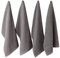 DII Basic Terry Collection Geschirrtuch-Set, aus Frotteestoff mit Waffelmuster, 38,1 x 66 cm, einfarbig, Grau (Solid Gray), 4-teilig