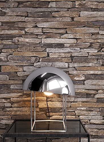 Steintapete Vlies Beige Grau Natur | schöne edle Tapete im Steinmauer Design | moderne 3D Optik für Wohnzimmer, Schlafzimmer oder Küche inklusive der Newroom-Tapezier-Profibroschüre mit super Tipps!