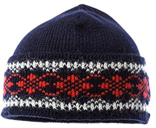 VARMA 041 Isländische Mütze mit Umschlagrand - Blau-Kombi