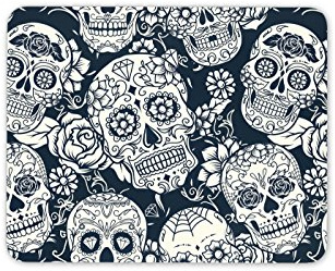 Awesome Sugar Skulls Mouse Mat Pad - Girls Skull Flowers Gift PC Computer #8524