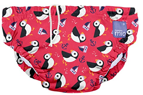 Bambino Mio Wiederverwendbare Schwimmwindel, Papageitaucher, 0-6 Monate, Strandmode-Essentials für Babys und Kleinkinder, Jungen und Mädchen.