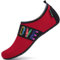 SAGUARO Unisex Badeschuhe Schwimmschuhe Herren Damen Wassersport Schuhe Schnell Trocknend rutschfest Leicht Tauchschuhe für Kajakfahren Windsurfen, Rot 46/47