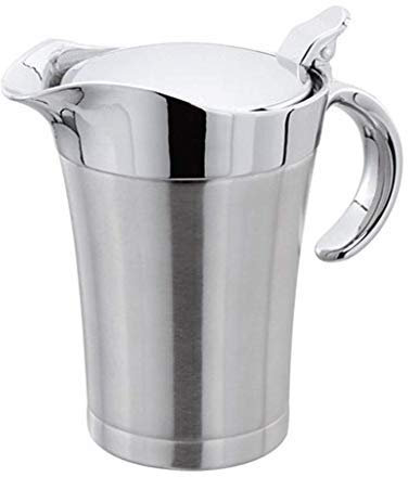 Tubayia 750ml Edelstahl Doppelwandig Sauciere Saucenbecher Soßenschüssel mit Deckel