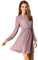 Allegra K Damen A Linie V-Ausschnitt Metalic Stern Minikleid Kleid Lila S