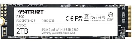 Patriot P300 M.2 PCIe Gen 3x4 2 TB SSD