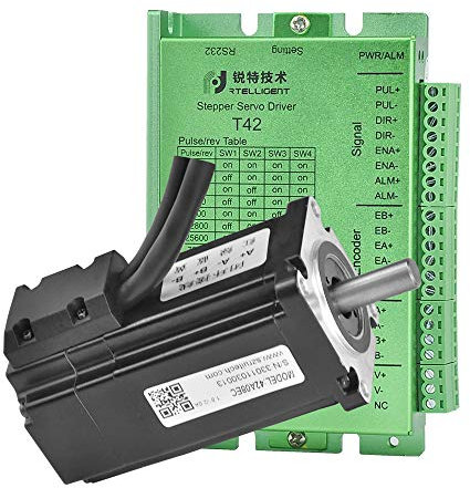 RTELLIGENT Nema 17 Schrittmotor mit geschlossenem Regelkreis und Treibersatz 80 Ncm 2,8 A 8 mm Welle 85 mm Motorlänge mit Encoder-Feedback 24 V - 50 V Gleichstrom für 3D-Drucker-CNC-Maschine