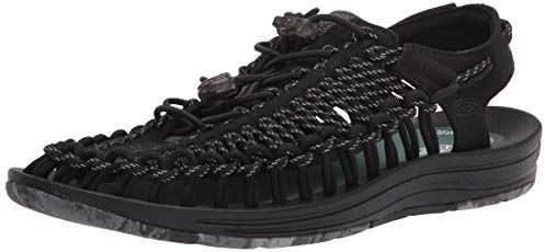 KEEN Uneek Klassische Herren-Sandalen mit zwei Kordeln, Schwarz (Grl Black), 46 EU