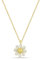Einzelstück® Halskette Daisy mit Gänseblümchen Anhänger I 925 Sterling Silber vergoldet I Antiallergen & Nickel (Daisy Halskette Gold)