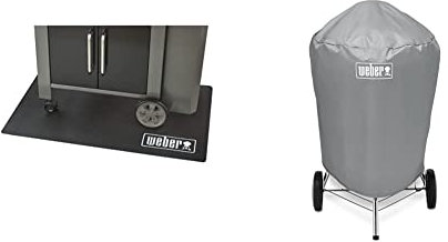 Weber Tapis de Protection, Noir & Housse Standard pour Barbecues Charbon, Gris, 57 cm