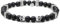 Nato Cuff - 925 Sterling Silber Totenkopf Skull Armband - Onyx Perlen Halbedelsteine ​​- Griechische Keramikperlen- Herren und Damen schmuck Handgefertigt in Frankreich (Medium 17cm)
