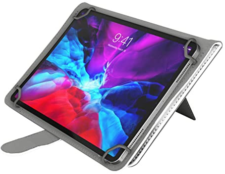 N NEWTOP Custodia Compatibile 7 Pollici Universale Cover per Tablet Dimensioni Massime 19x12.5 cm a Libro Flip in Simil Pelle Magnetica Funzione Stand Integrata Orizzontale (Bianco)