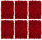 BLOSMON Fleur Artificielle Panneau Mural Decoratif 6 Pièces Rouge Hortensia Mur de Fleurs Artificielles pour Decoration Mariage Fausse Flowers Vegetal Panneau pour Décoration Salon Maison Fete Fond