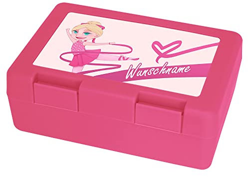 Eurofoto Brotdose personalisiert mit Namen und Motiv – Tänzerin | Brotbox mit Wunschnamen