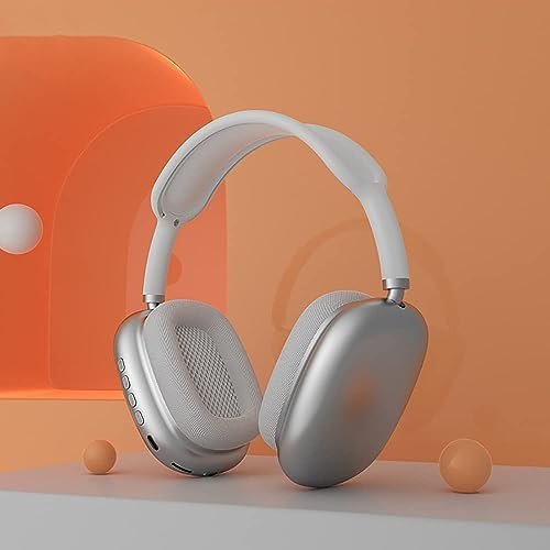 P9 Wireless Bluetooth Headphones, HiFi Stereo Over Ear Headset with Microphone Sports Noise Cancelling Earphones for Travel/Home/Office (White)