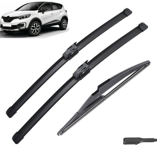 Calidad OEM Juego de escobillas limpiaparabrisas delanteras y traseras for Renault Captur Kaptur 2020 2019 2018 2017 2016 26 16 12 , 3 uds. Ajuste perfecto para parabrisas.