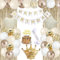 White and Gold Birthday Decorations - Beige Neutral Balloons, Champagne Cream Nude Foil Balloon, Happy Birthday Banner, Fringe Curtain, Sash, Cake Topper for Women Girl Boho Party Supplies