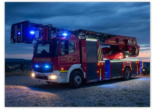 Tapete Vlies 254x184cm Feuerwehrauto mit Sirene Nr. H8854M_TV5BH