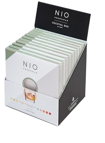 NIO Cocktails - Tommy's Margarita Box, 10 x 100 ml Pre-Mixed, Ready-to-Serve Drinks (Jose Cuervo Tequila, Organic Agave Syrup, Organic Citrus), Gift Pack, 1000 ml (10)