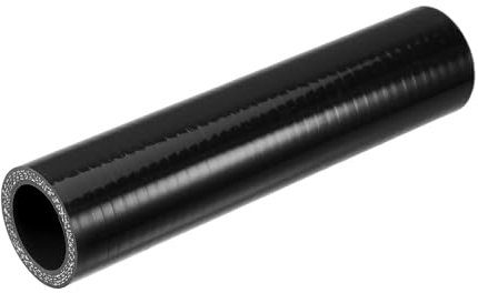 QUARKZMAN 1 ID 6 Lunghezza Accoppiatore Dritto in Silicone Riduttore Tubo Nero per Auto