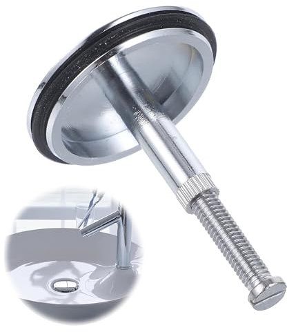 LEZED 43mm Badewannenstöpsel Universal Badewanne Stopfen mit Verstellbarer Schraube Silber Rostfrei Badewannen Stöpsel Verschluss aus Messing Abflussstopfen für Bad und Küchenspüle, 48~68mm