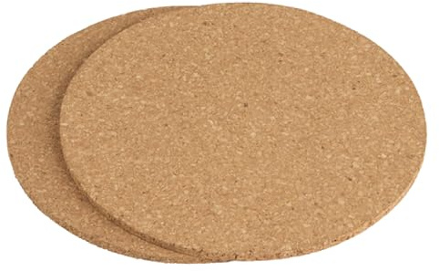 2X UNTERSETZER aus Kork Ø18cm Topfuntersetzer Pfannenuntersetzer Korkuntersetzer Glasuntersetzer Topfgitter Kochtopf Topf Pfannen Glas 35