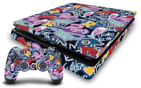 Head Case Designs Offizielle Riverdale Buntes Muster Charakter Und Logo Vinyl Haut Gaming Aufkleber Abziehbild Abdeckung kompatibel mit Sony PlayStation 4 PS4 Slim Console and DualShock 4 Controller