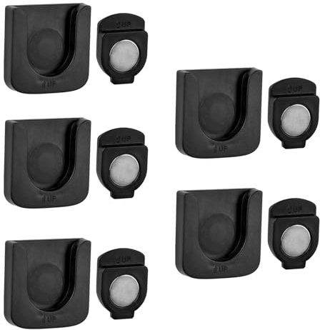 5 Pezzi Supporti per Telecomando, Supporto Magnetico da Parete per l'Archiviazione in Nero, Supporto da Parete per Telecomando