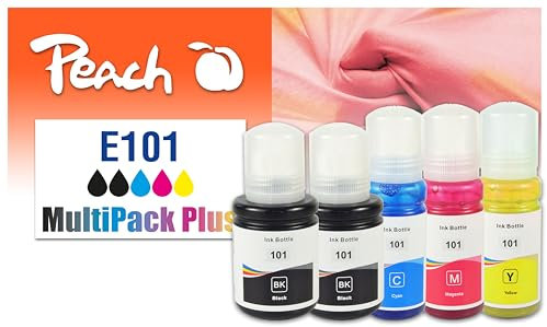 Peach E101 Spar Pack Plus Tintenflaschen Cyan ersetzt Epson No. 101 für z.B. Epson EcoTank L 14150, L 4100, L 4150, L 4156 MEAF, L 4160