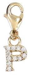 Depesche 11785-030 Charms Express yourself - Anhänger für Halsketten und Armbänder, Buchstabe P,vergoldet, als kleines Geschenk