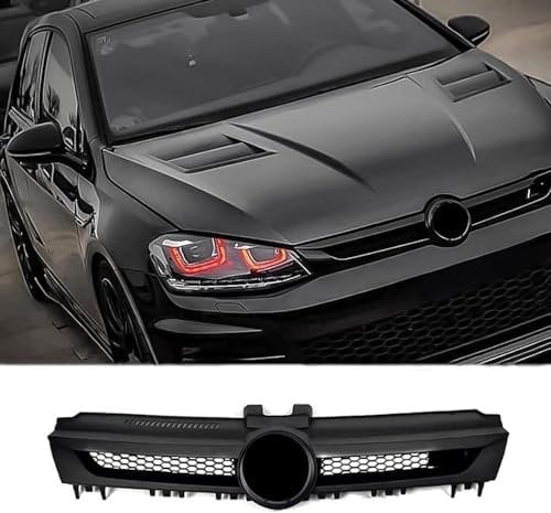 Auto Front Kühlergrille für VW Golf 7 ABT 2014-2017,Vorne Kapuze Kühlergrill Grill KüHler Ersatz Dekoration Zubehör