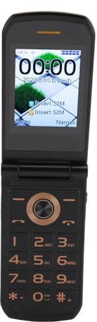 2G Klapphandy für Senioren, Basistelefon mit Großen Tasten für ältere Menschen, Dual Card Dual Screen Display, Klarer Lauter Ton, 4800 mAh Einfache Mobiltelefone für ältere