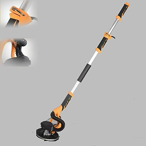 Wandschleifer, 1580 W, Schleifgerät, 5-Fach einstellbar, Flachschleifer, 6-Fach einstellbar, mit Staubschlauch und Staubbeutel, einziehbarer Griff, 1300–2800 U/min, blankes Metall + 50 Schleifpapier