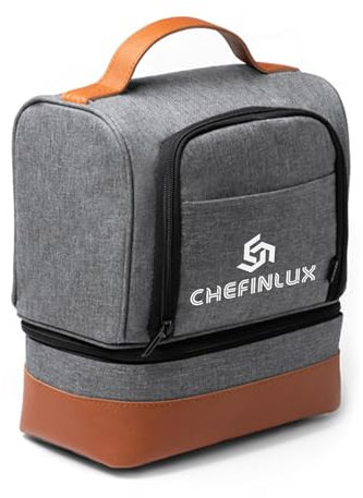 CHEFINLUX | Sac à déjeuner thermique durable | Grand sac de rangement alimentaire | Boîte à lunch 6L avec poignée à main | Sac isotherme portable, fabriqué à partir de matériaux recyclés