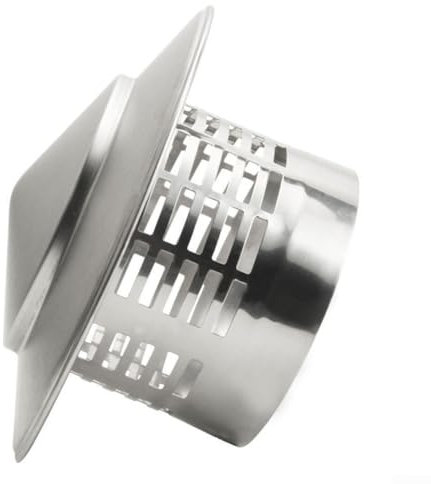 Silber Edelstahl Schornsteinabdeckung Entlüftung für Dunstabzugshauben robust und langlebig (200 mm)