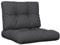 vidaXL Palettenkissen 2-TLG., Palettenpolster für Europaletten, Palettensofa Kissen Indoor Outdoor, Palettenauflage Sitzkissen Rückenkissen, Schwarz Stoff