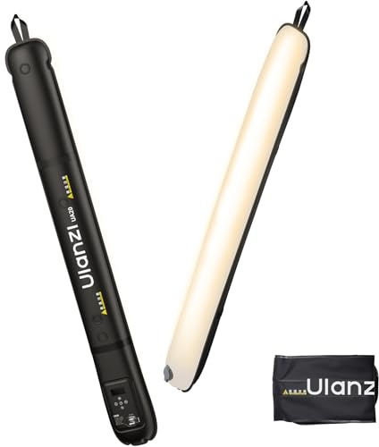 ULANZI UA20 20 W Bi-Color Tube de lumière gonflable, portable à main magnétique 2700 K à 6 500 K CRI 95+ Air Streaming Lumière 1/4 Montage Photographie Éclairage Stick