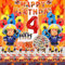 110 Pcs Feuerwehr Geburtstag Deko 4 Jahre,Feuerwehrauto Ballon Kindergeburtstag Jungen Mädchen,Feuerwehrmann Party Deko Kit mit Banner Tortendeko Tischdecke Aufkleber,Feuerwehr Luftballon