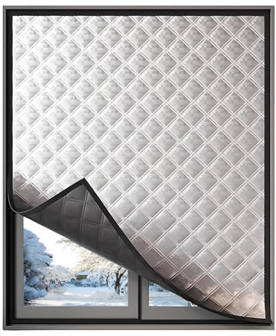 Wärmeschutzvorhang Fenster-isoliervorhang Fenster Isolierfolie Kälteschutz Isolier-Schutz-Vorhang Fensterisolierung Isolierfolie(100cmx100cm)