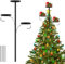 Christbaumspitzenhalter-Dekoration, Weihnachtsbaum Regal aus Metall, beleuchteter Weihnachtsbaumspitzenhalter-Kerzenhalter im Winter, Kerze Baumspitze-Dekoration, Candle Tree Topper