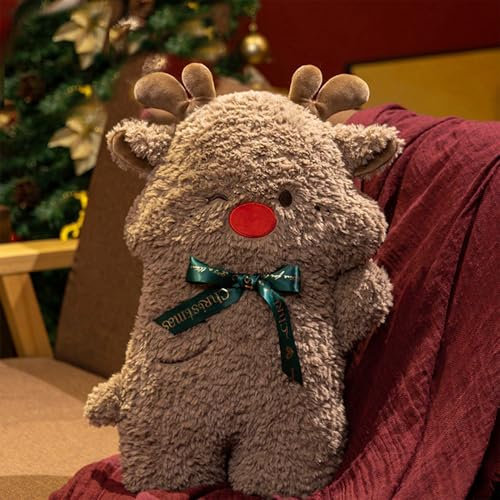 TETSMG Weihnachtskissen, Weihnachtsdeko Kissen, Kissen Weihnachten, Süßes Weihnachten Kissen, Weihnachtsdeko Innen Aesthetic, Weihnachten Deko Zierkissen Sofakissen für Schlafzimmer (Rentier 2)