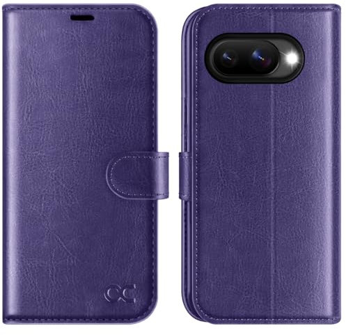 OCASE for Google Pixel 9A Case, Premium PU Leather Wallet Phone Case with [Card Holders] [RFID Blocking] [Shockproof TPU] Magnetic Protective Flip Cover for Pixel 9A, Purple