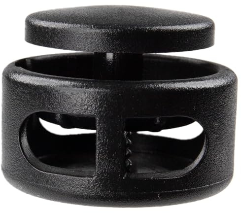 Paracord Planet Extra Large Spring-Loaded Plastic 2 Hole Cord Locks – Fits Up to 3/8 Bungee Cord, Crafting Ropes, & Cords
